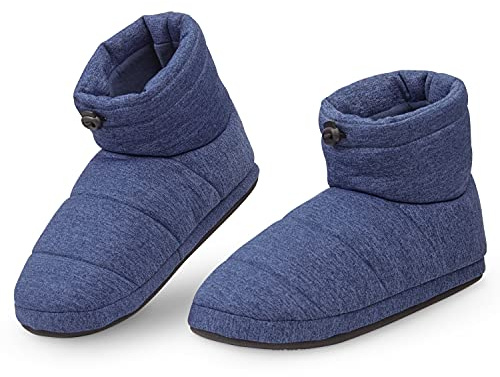 Dunlop Slipare för män, fluffiga mens tofflor, storlek 7-12, varma och mysiga vinterhusstövlar, roliga presenter för honom, 4 olika stil att välja mellan, 8 Storbritannien, Marin