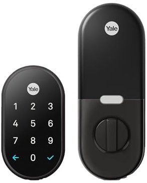Google RB-YRD540-WV-BSP x Yale Lock with Nest Connect, Black Suede