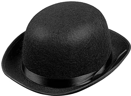 Boland 04024 - Hut Bowler, Melone-Hut für Kinder, Filzoptik mit Satinband, Charleston, 20er Jahre, Kopfbedeckung, Kostüm, Karneval, Mottoparty
