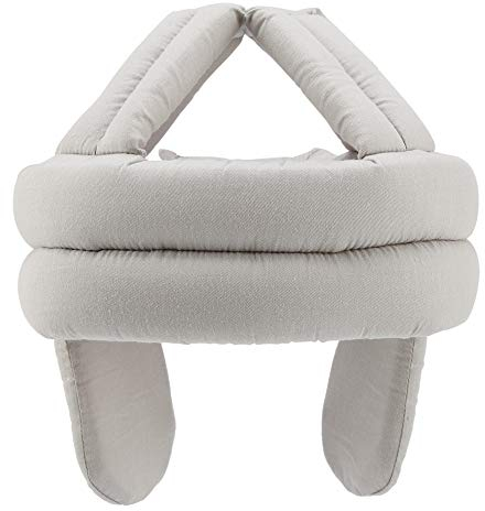 Chapeau de protection respirant pour personnes âgées, casque de protection universel pour tête de personne âgée, casque de protection pour personne âgée, casque(Protège-oreilles gris clair)