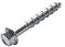 BRESKO Betonschrauben verzinkt Betonanker Schraubanker Ankerschraube Sechskantkopf Sechskant-Schraube Stahl (10,5x65 mm - 50 Stück)