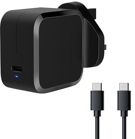 WIKIPARTS 45W USB C Type C Compatible with Lenovo IdeaPad Duet Chromebook CT-X636F Laptop Charger with USB C TO USB C CABLE - BLACK