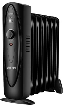 Oil Filled Radiator Heater,Oil Heater with Adjustable Thermostat，Electric Radiator Heater with Overheat Safety，Mini Portable Space Heater，700W