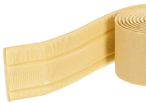 QUARKZMAN Recorte de Molduras de Espuma Autoadhesiva, 3 pulgadas x 7.54 pies Bordes de Papel Tapiz Flexibles 3D Líneas de Borde de Pared de Espuma para Decoración del Hogar, Amarillo