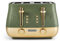 Morphy Richards Cassini 4 Slice Toaster, Variable Browning and Width Slots, 6 Power Levels, Removable Crumb Tray, Illuminated Buttons, High Lift, Defrost, Reheat, 800W, Olivine Green, 243022