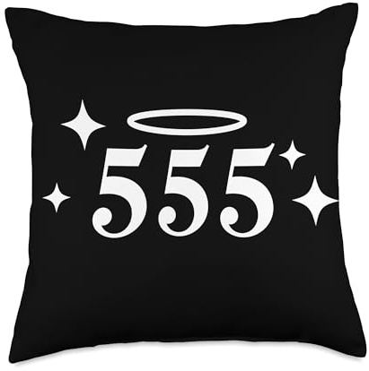 555 Angel Number Throw Pillow
