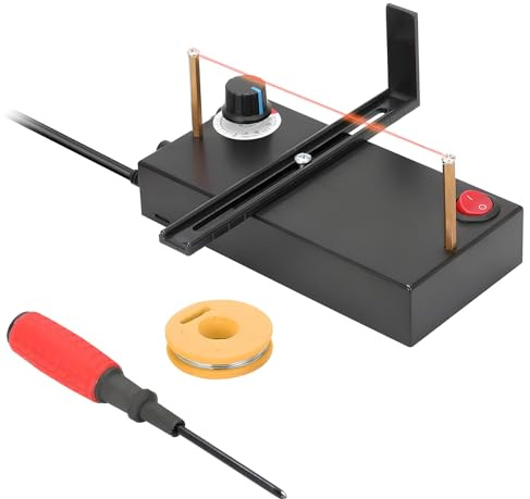 Cortador de cinta de corte térmico de 60 W, máquina eléctrica de corte de cinta caliente de 0,25 mm, ajuste continuo de 0 a 700 °C, herramienta de corte manual para encaje, accesorios para el cabello