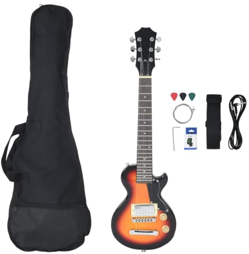 Generico Chitarra Elettrica da Bambini con Custodia Marrone Nera 3/4 30,Arte e Svago,Hobby e Arti Creative,Strumenti Musicali,Strumenti a Corda,Chitarre-70197