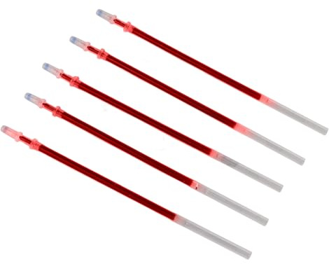 Masyrt Gel Pen Refills 0,5 Mm, Utjämna Bläckutmatning, Slitstarkt Skrivbyte med Plastspets, för Kontorsmaterial (5 nålpåfyllningar)