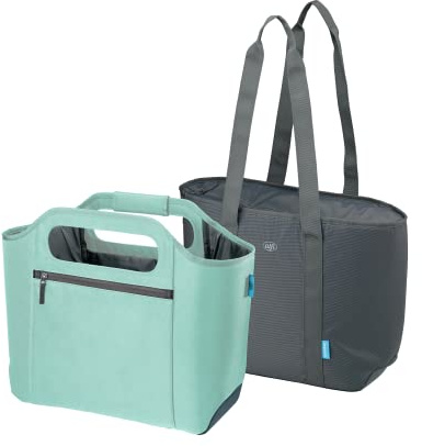 alfi ISO Bag 2in1 23 Liter, Mint Green, Thermo-Kühltasche aus Polyester mit extra Tragetasche, isolierte Einkaufstasche für Einkäufe, Schwimmbad, Sauna, Isoliertasche, flexibel, auswaschbar