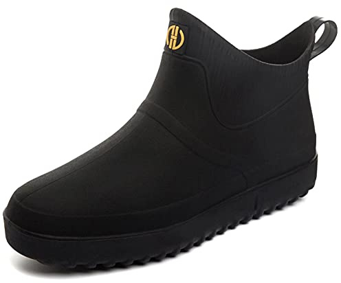 GURGER Bottes de Pluie Homme Femme Courtes Bottes en Caoutchouc Imperméable Bottines