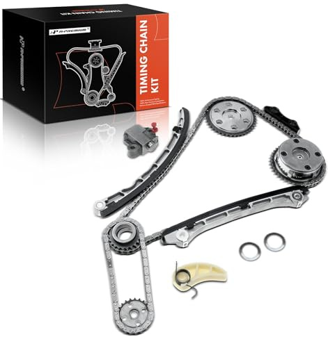 A-Premium Engine Timing Chain Kit W/ (VVT) Sprocket [fits DOHC, L4 2.3L] Compatible with Mazda 3 2007-2013, 6 2006-2007, CX-7 2007-2012, Replace# L3K912201A, L3K914151