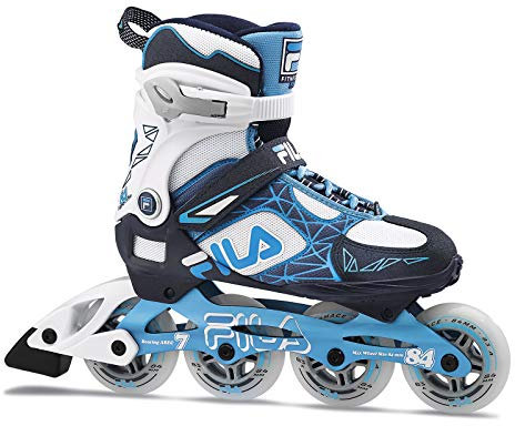 FILA Skates - Legacy Pro 84 Inline Skates for Women and Men (White/Blue, Women 9)