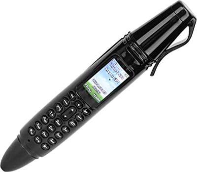 Pen Mini Cell Phone, AK007 Pen Mini Mobile Phon Rechargeable with 0.96 Inch Tiny Screen, Bluetooth Dialer, Support GSM Dual SIM Max 32G TF Card with Camera Flashlight Music Player