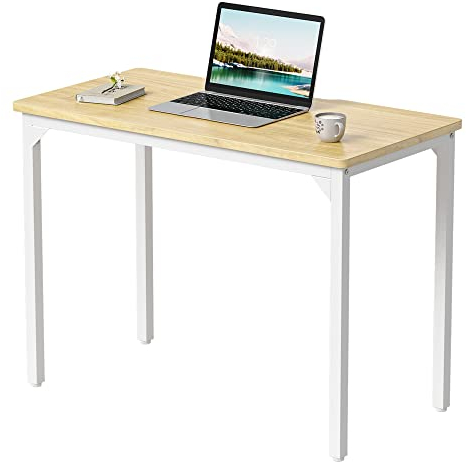 CubiCubi Schreibtisch Klein, 60 x 40 x 75 cm, computertisch PC Tisch, Heimbüro Schreibtisch, Küchentisch, Industriedesign für Zuhause, Büro, Arbeitszimmer, Schreiben, Hellbraun