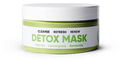 WOW TEA Detox Matcha Clay Face Mask - Pflegende Gesichtsmaske für sichtbaren Effekt nach der 1. Anwendung | Gesichtsmaske mit Matcha, Grüntee, Tonerde, Zitronengras, Aloe Vera, Squalan - 100 ml