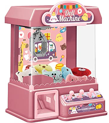 QITHRAN Claw Machine for Mini Arcade Machine with Lights& Sounds Charged by USB Battery Gifts for Girls Boys