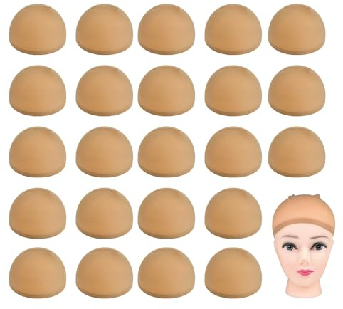 Gorros de Pelucas,24 piezas Redecillas Casquillo de Peluca de Nylon Redecilla Pelo Elástico y Transpirable Peluca Accesorios para Hombre y Mujer