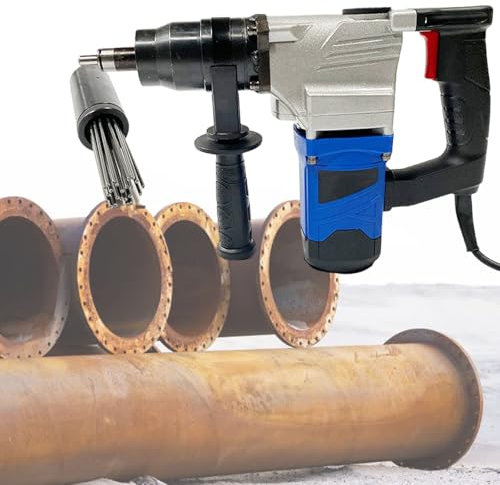 vnmudzeo Scrostatore Elettrico Industriale Ad Aghi, per Lavori in Metallo, Ruggine, Vernice di Saldatura, Strumento di Rimozione della Ruggine da 1100 W, con Ventitré Aghi in Acciaio,110V