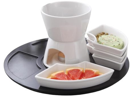 Service à fondue pour buffet, chauffe-plat, fondue au chocolat, résistant aux hautes températures, pour la plage, les fêtes, les buffets, les pique-niques, les thés de l'après-midi