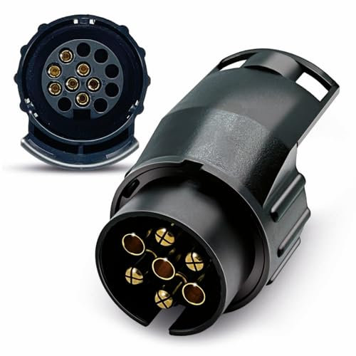 Belmont Leisure - 7 Pin To 13 Pin Towing Adaptor / 7 Pin Trailer Plug Socket Adapter, 7 To 13 Pin Trailer Adaptor Tow Connector, For Caravan Trailers Electric Adapter 7 Pin To 13 Pin (1)