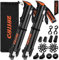 CYJJYZ 2Pcs Wanderstöcke, Nordic Walking Stöcke, Verstellbar 108-135cm, Faltbar Leichte Trekkingstöcke Damen und Herren, Trekking Stöcke mit 5 Paar Zubehör Gummipuffers, für Trekking und Wandern