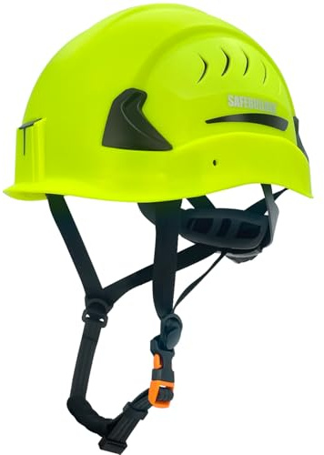 SAFEBUILDER G2C Safety Helmet ANSI Type 2 Class C Hard Hats Vented EPS Liner Lightweight for Construction Work at Height Rescue Industrial OSHA (Fluorescent Yellow Type 2-G2C)
