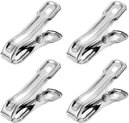 Asukohu Pinzas de jardín 40/120 unidades, acero inoxidable, juego de pinzas para invernadero, para cubiertas de plantas y materiales de sombra, sujeción segura
