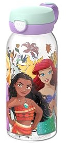 Mepal - Dricksflaska med Flipplock Campus - Locket Öppnas med en Knapptryckning - För Kolsyrade Drycker - Vattenflask - Läckagesäker och Diskmaskinssäker - 600 ml - Princess Power