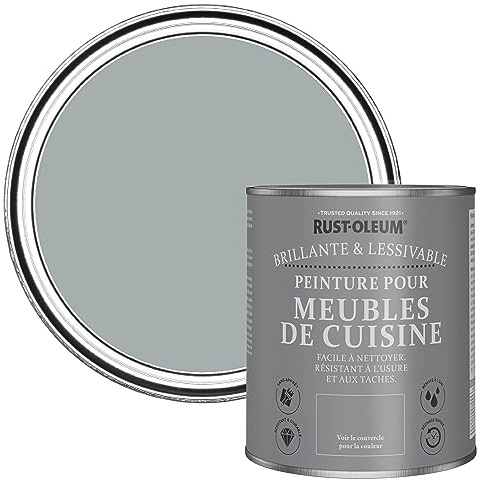Rust-Oleum Grey Kitchen Cupboard Paint in Gloss Finish - Mineral Grey 750ml