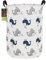 HUNRUNG Laundry Hamper,Large Canvas Fabric Lightweight Storage Basket Toy Organizer Dirty Clothes Collapsible Waterproof for College Dorms, Children Bedroom,Bathroom(Round whale)