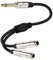 XMSJSIY 6.35mm TS Gitarre Audio Kabel Y Splitter.1/4 Stecker auf Dual Mono 1/4 Buchse Adapter OFC HiFi Verlängerungskabel-50cm
