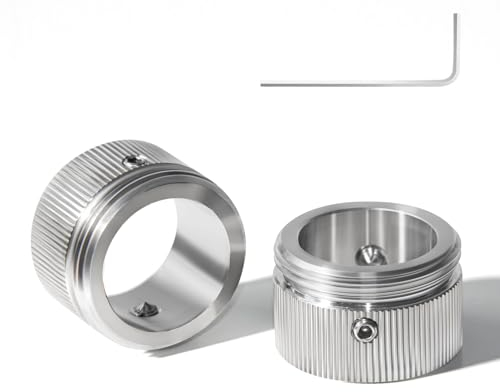 Litorange 2pcs 304 Edelstahl Heizungsventil adapter,Heizkörperventil Thermostatkopf mit den Streifen,Heizkörperthermostat RA Adapter auf M30*15