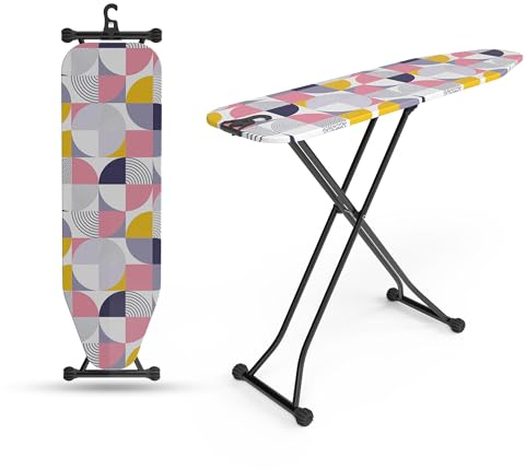 hausleben Bügelbrett - Bügeltisch, Bügelpress Ironing Board, Bügelbrett klappbar, Bügelbrettter, Bügelbrett für Dampfbügelstation, höhenverstellbar (Farbe 3)
