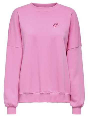 ONLY Onlstina L/S Lovely O-Neck Box Swt, Sacchetto Rosa, L Donna