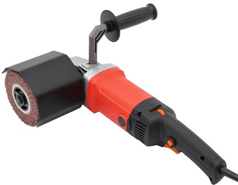 Máquina de trefilado rojo, cepillo eléctrico con velocidad ajustable, 42 x 13 cm para matear baldosas de madera mármol