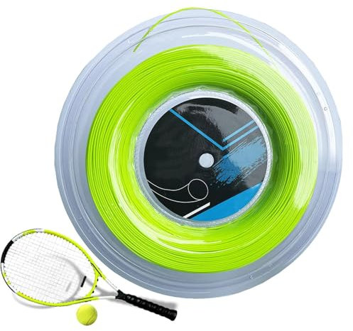 Jubepk Cuerda de tenis, líneas de absorción de impactos de alta resistencia, cuerdas de juego de pelota de 200 m, equipo deportivo profesional, control de tensión confiable, competencia y