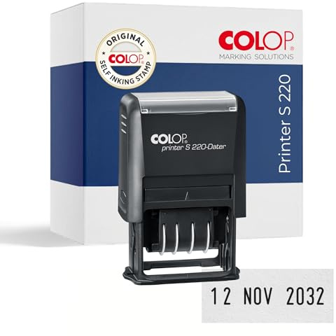 COLOP Sello de fecha Printer S 220, variante de fecha: francés (D01), color de impresión: negro