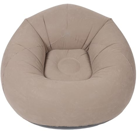 Gadpiparty Poltrona a Sacco Gonfiabile da Esterno, Pouf da Campeggio Portatile per Adulti, Divano Gonfiabile Superficie Floccata Antiscivolo per Barbecue e Relax All’aperto