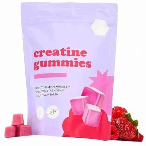 Creatine Monohydrate Gummies, för träning, styrka, magert muskelstöd, för kvinnor