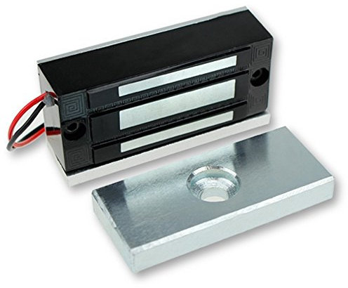 LIBO Serrure magnétique électrique 60 kg Contrôle d'accès Serrure de porte électronique en métal DC 12 V Type NC pour système de sécurité porte simple