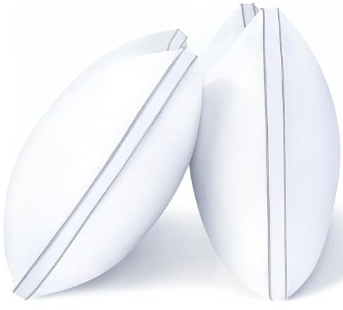 viewstar Pillows Queen Size Set of 2, Hotel Quality, Down Alternative Gusseted Bed Pillows for Side, Back, or Stomach Sleepers, White
