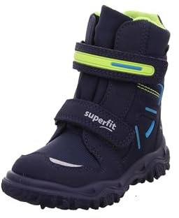 Superfit Jungen HUSKY warm gefütterte Gore-Tex Schneestiefel, BLAU/GRÜN 8000, 36 EU