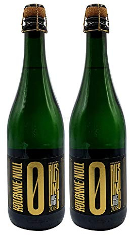 Kolonne Null - 2x 0% Alkohol - PRICKELND mit Korken - Alkoholfrei Prickelnd 0,75L- [Enthält Sulfite]