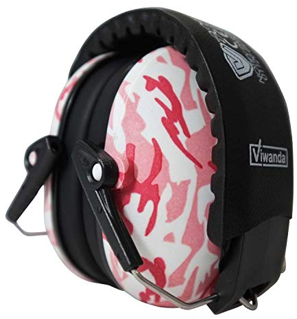 Viwanda Bon Reihe Kapselgehörschutz camo pink - Kinder Gehörschutz mit verstellbarem Kopfbügel für Lärm bis SNR 26.2dB - Hörschutz mit geringem Gewicht auch für Jugendliche und Erwachsene