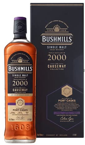 Bushmills Causeway Collection Port Cask Finish 70 cl + Gift Box | Irish Single Malt Whiskey | Limited Edition Rare | Global UK Exclusive