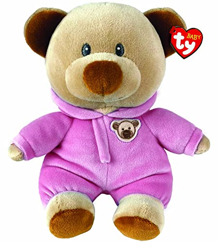 Ty - Peluche, Baby Ty Orsacchiotto con Pigiamino Rosa, Morbido Pupazzo Orsetto Vellutato, il Peluche Pensato per i Neonati, 28 cm, 32044