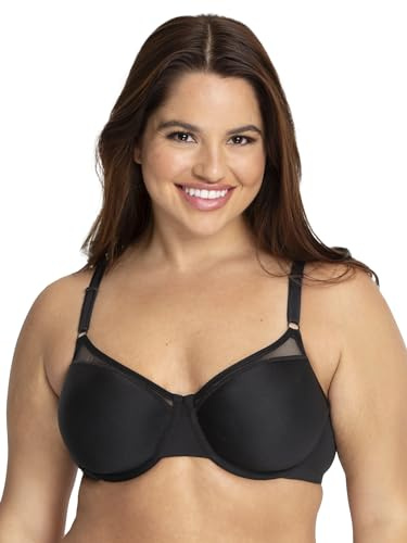Fruit of The Loom Women's Breathable Spacer T-Shirt Bra Black Hue 34B