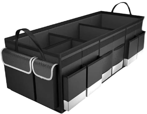 Oasser Kofferraum Organizer faltbar 95L mit integrierter 20L Kühltasche und Deckel Auto Organizer 50kg Tragkraft vielseitig einsetzbar extra groß XXL