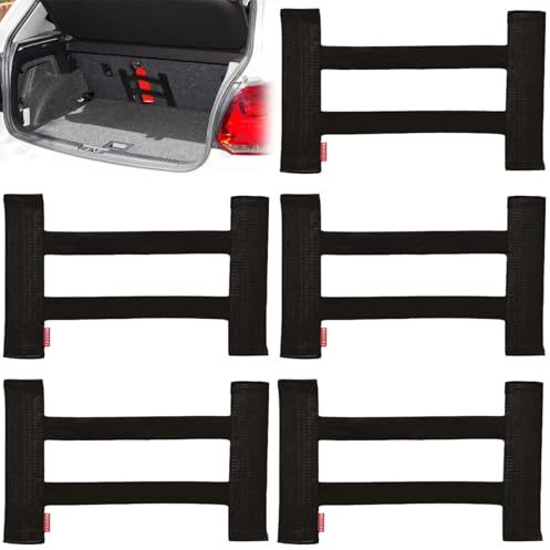 YanBous Set de 5 redes de almacenamiento para maletero – Con cierre de velcro, ideal para asegurar objetos en el coche, perfecto para organización y almacenamiento, tamaño: 20 x 38 cm